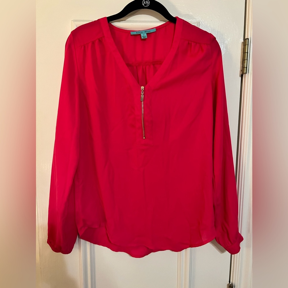 Hot pink long sleeve shirt